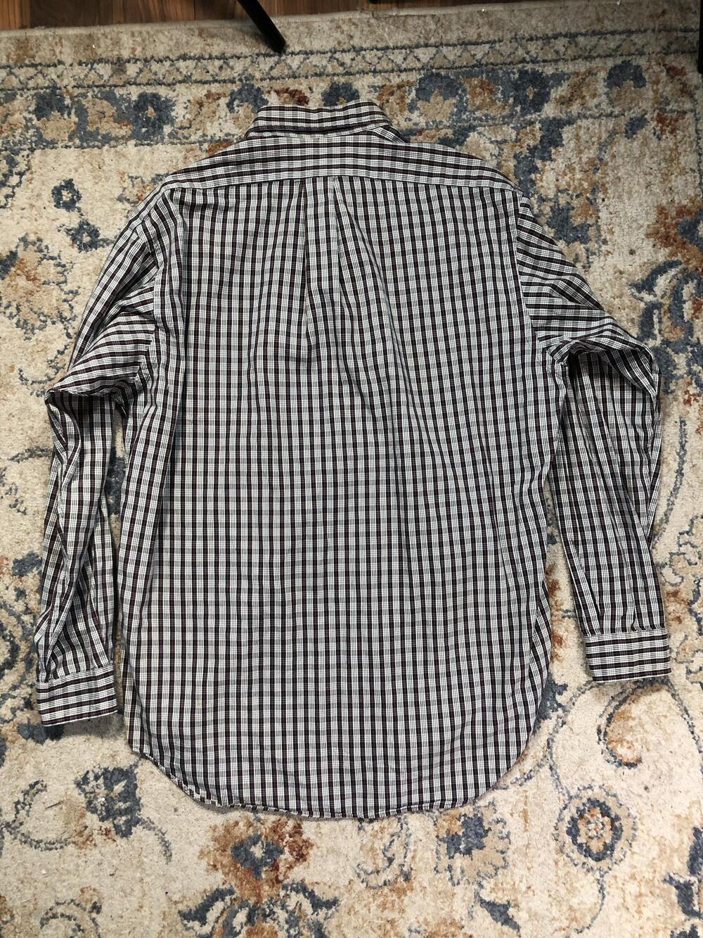 Ralph Lauren Shirt Mens Medium Black Check Long Sleeve Blake Button Down Cotton - Picture 13 of 13